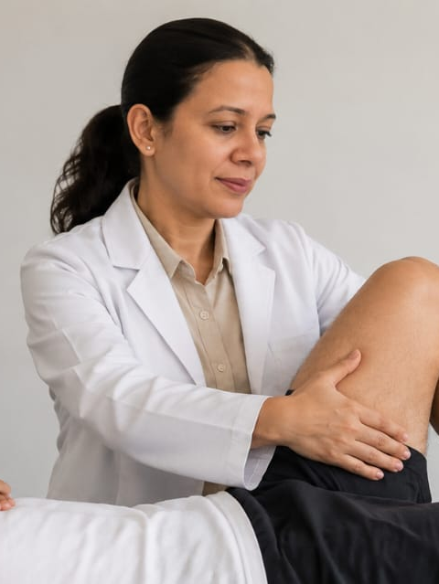 Modern physiotherapy clinic session